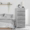 Sorbus Narrow 5 Drawers Nightstand with Steel Frame, Wood Top, Easy Pull Fabric Bins for Home, Bedroom, Office & Dorm